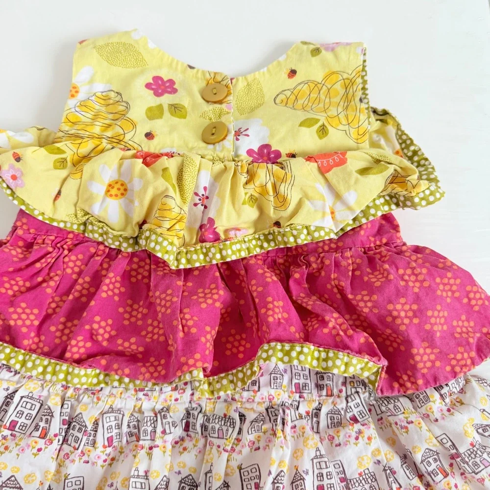 Jelly The Pug Tiered Girls Dress Size 4T‎
